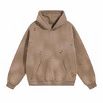 Rips Soft Fleece Lined Distressed Pullover Hoodie