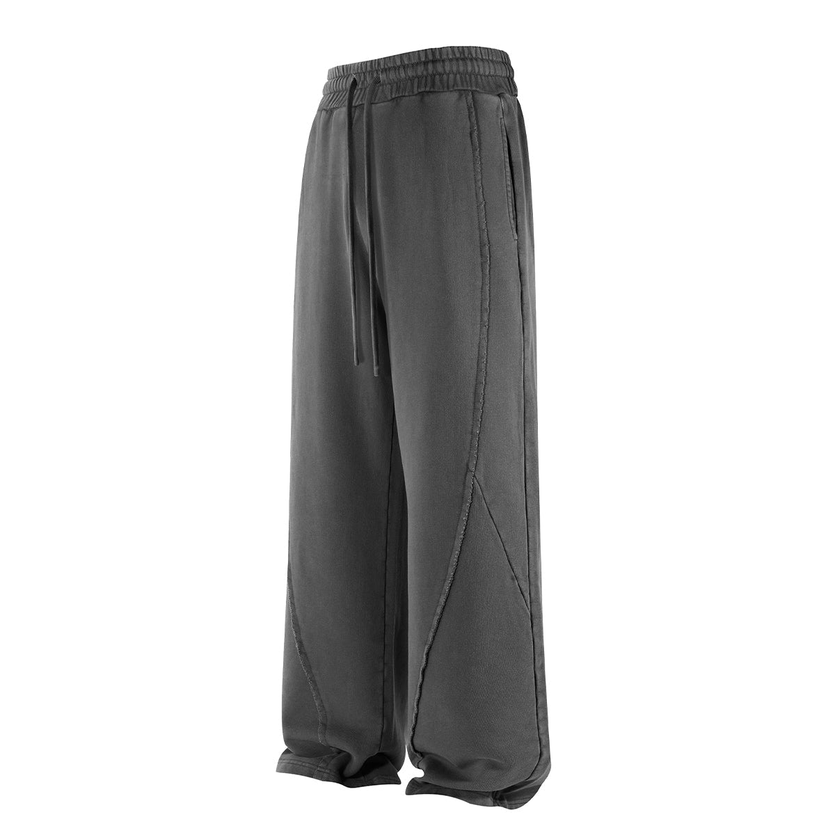 Distressed Washed Patchwork Jogger Pants