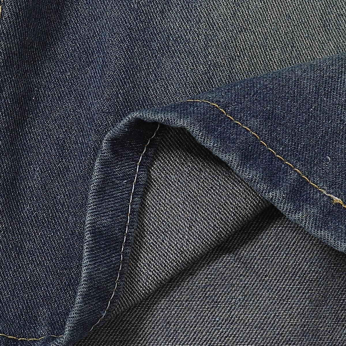 Vintage Washed Knee Length Denim Bermuda Shorts