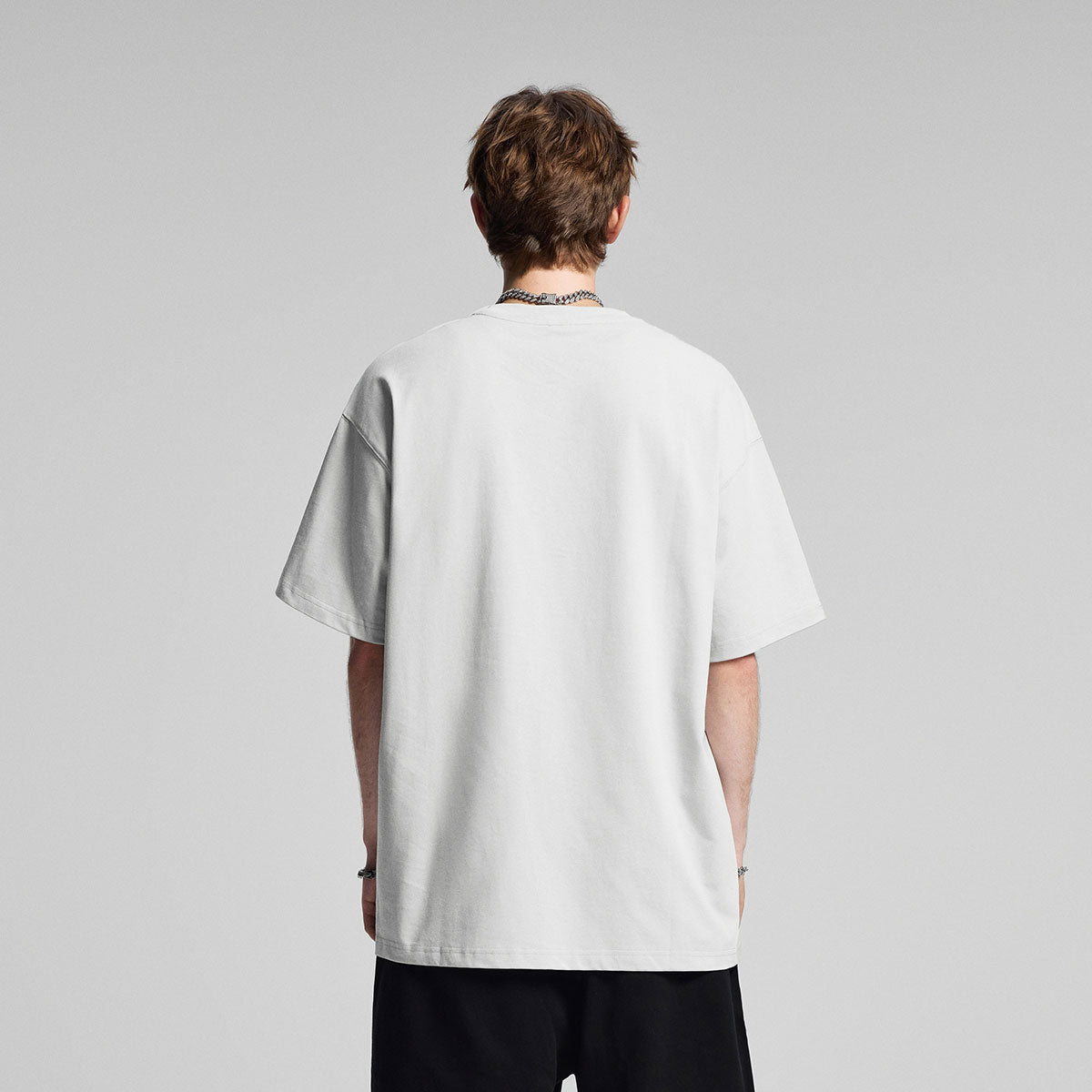 Relaxed Fit Boxy Solid Color Minimal Tee