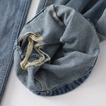 Paint Splatter Heavy Ripped Washed Jeans