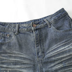 Wrinkle Wash Retro Ripped Baggy Jeans