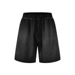 Reverse-Dyed Distressed Raw Edge Shorts