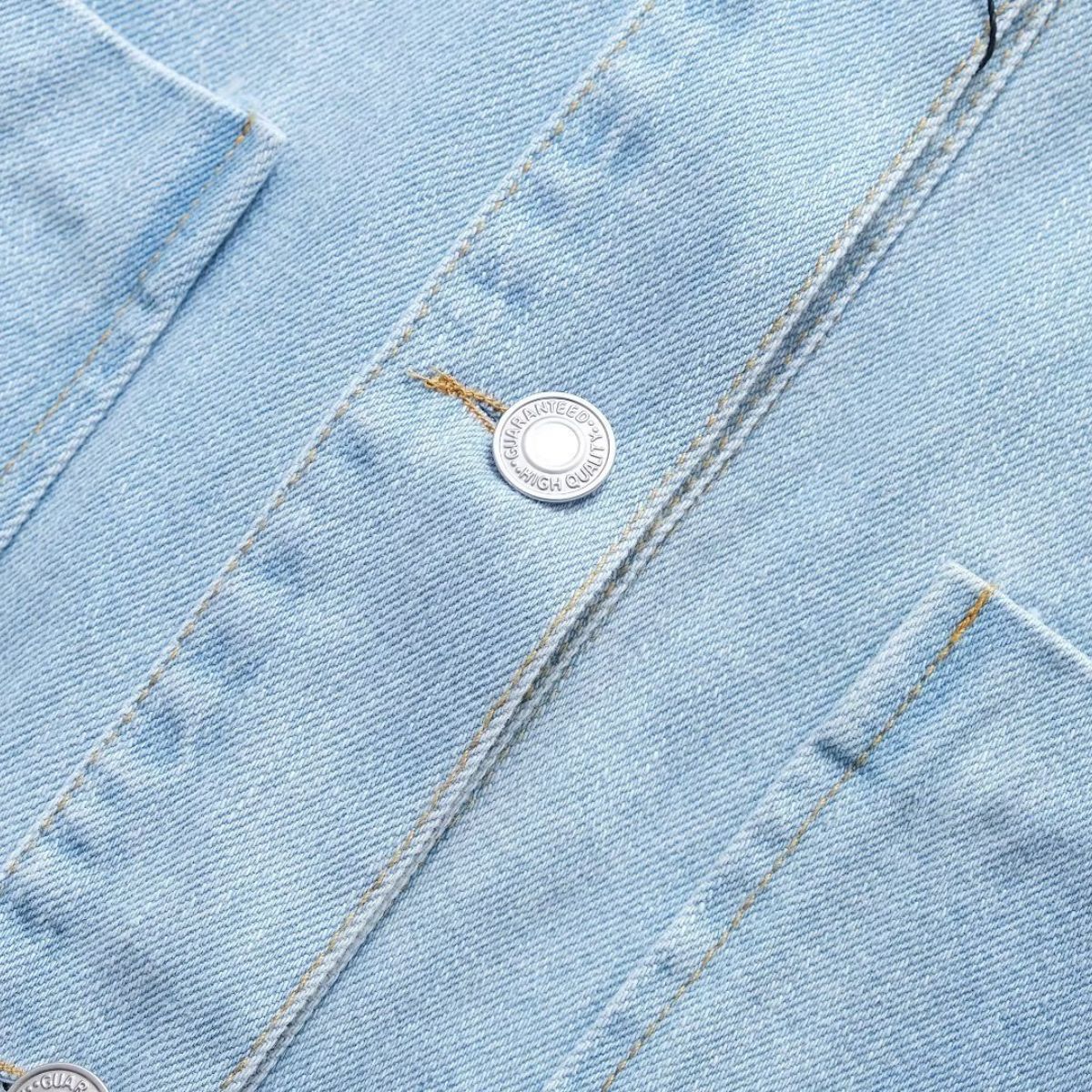 Women's Loose Street Style Mid-length Double Pocket Denim Shirt