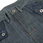 Raw Wash Wide Leg Selvedge Jeans