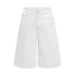 Retro Washed Baggy Straight-Leg Bermuda Shorts