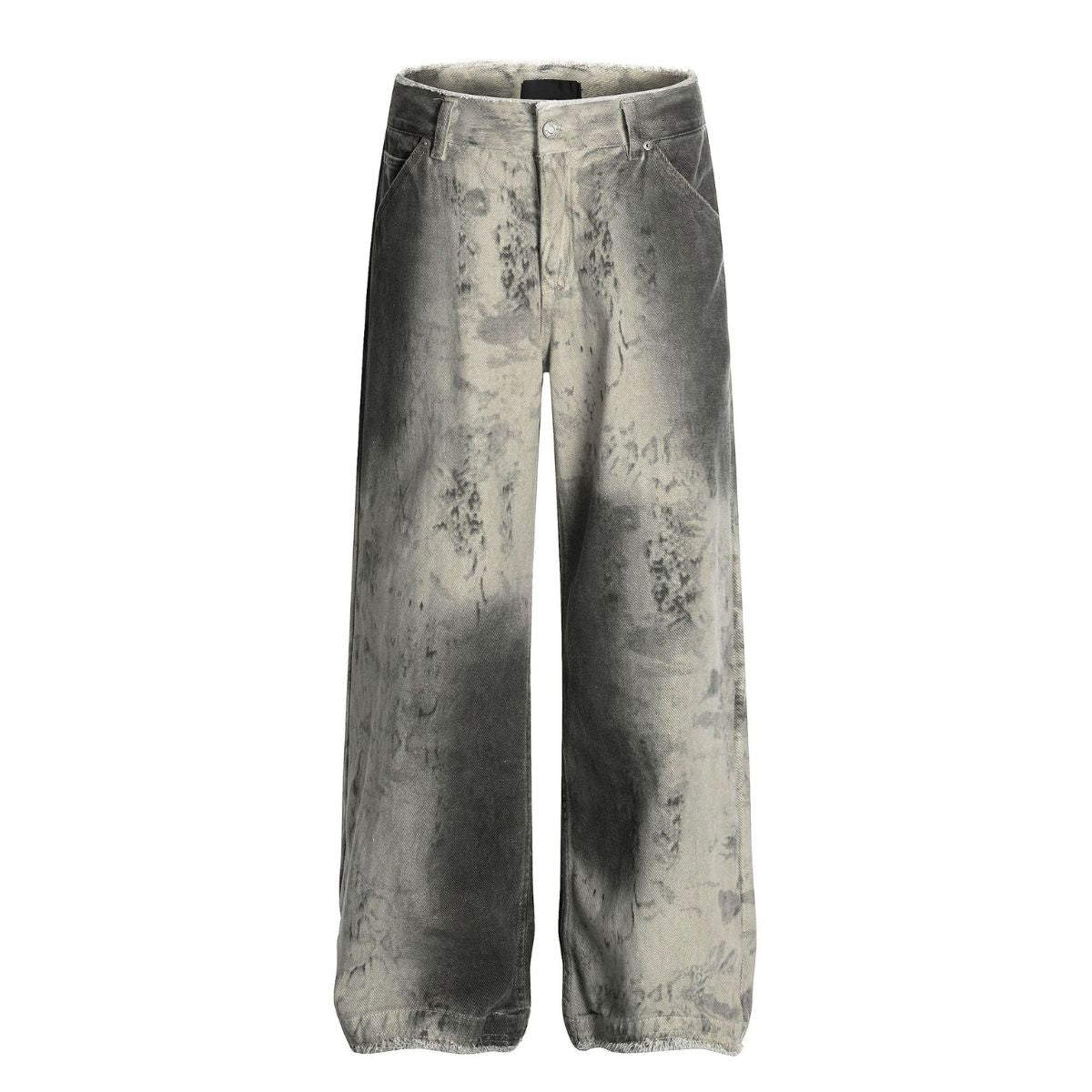 Smoke Rise Vintage Wash Raw Hem Straight-Leg Jeans