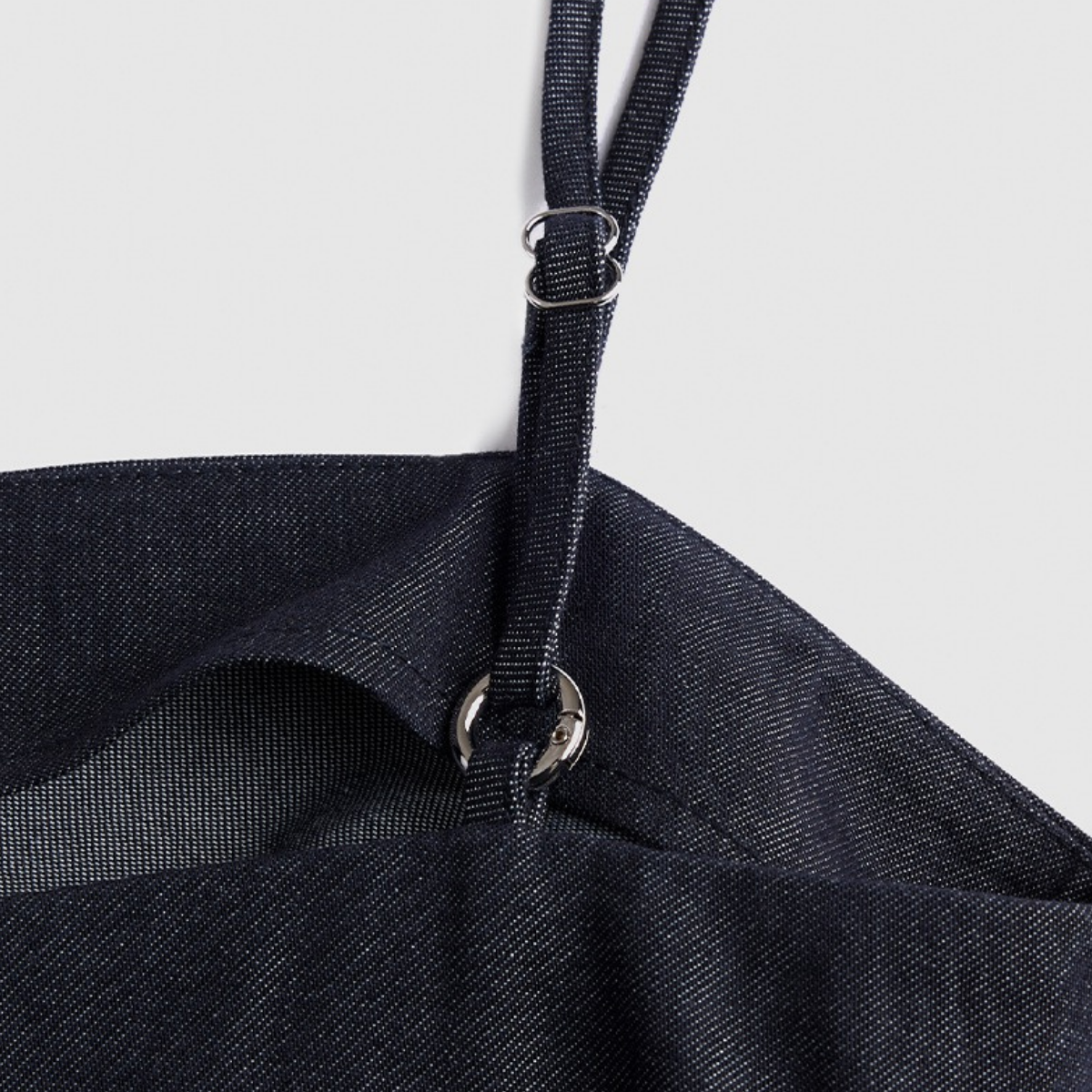 Spaghetti Strap Denim Slip Midi Dress