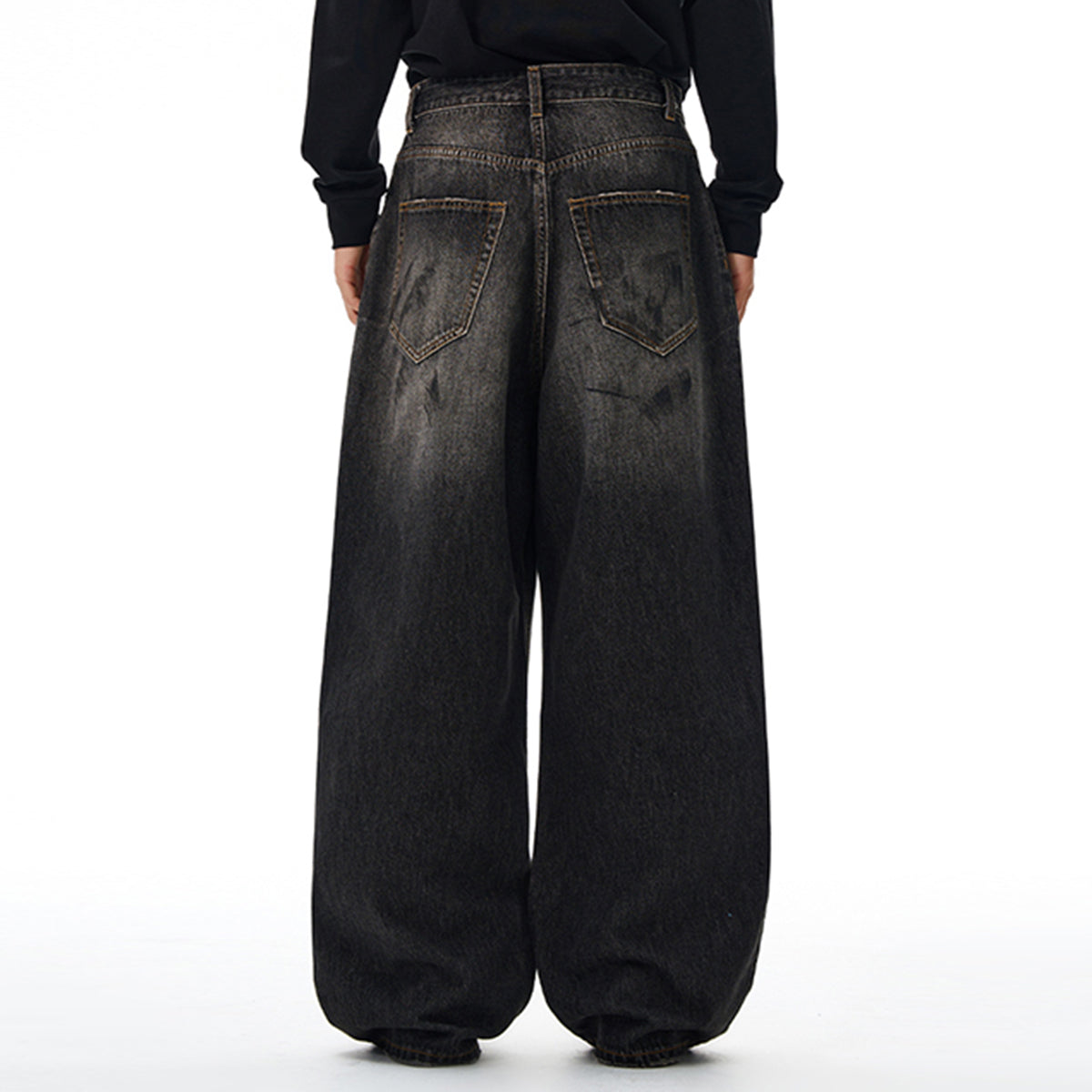 Paint Splatter Vintage Washed Straight Leg Jeans