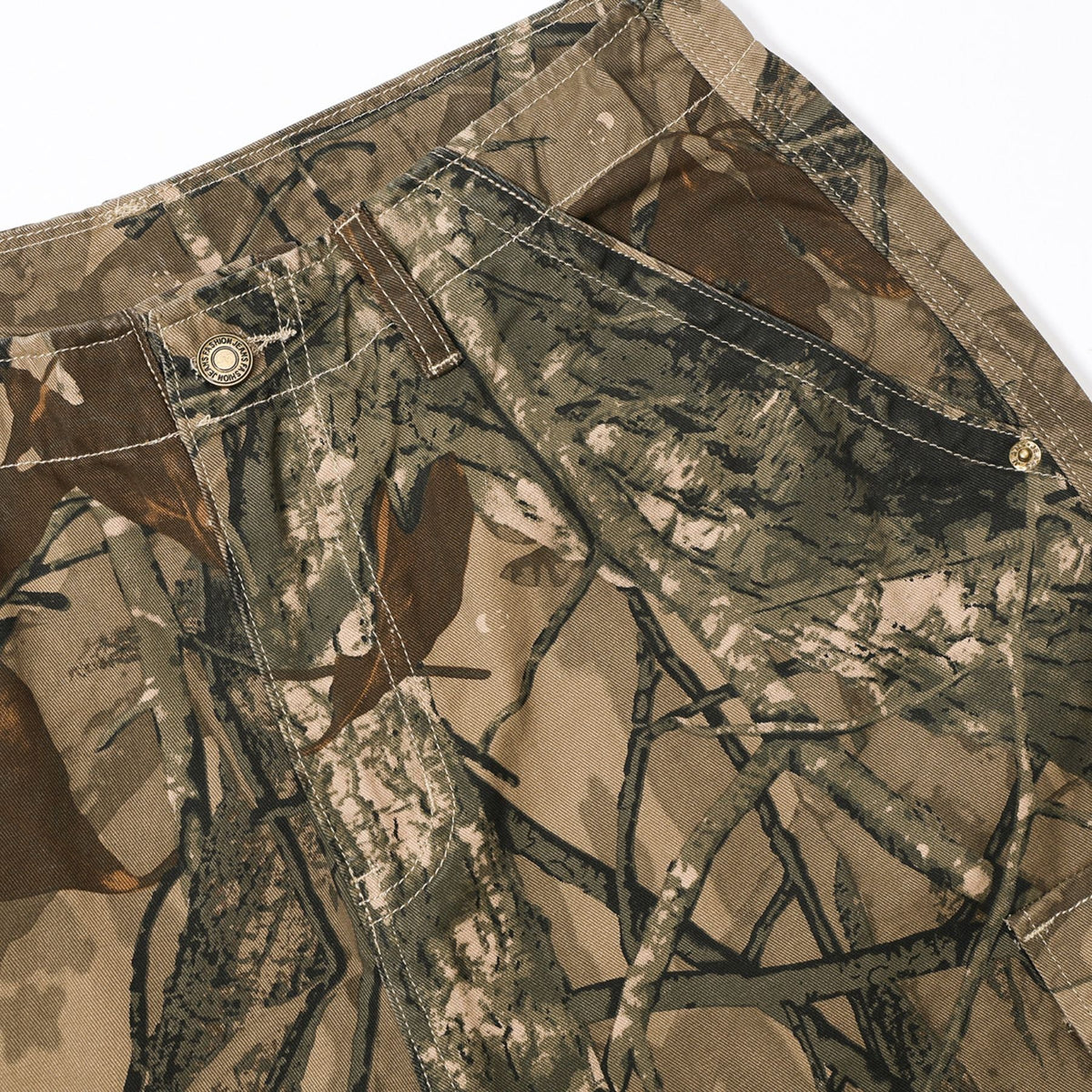 Tree Branch Print Camouflage Cargo Pants-INNBLAC Fashion Apparel