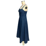 Sweet Pea Tied Bust Denim Midi Dress