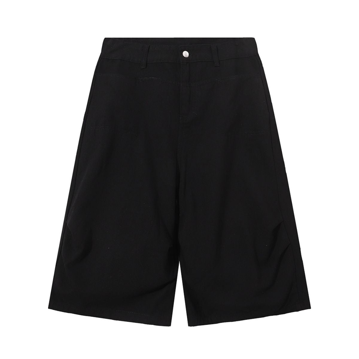 Contrast Stitch Utility Denim Shorts
