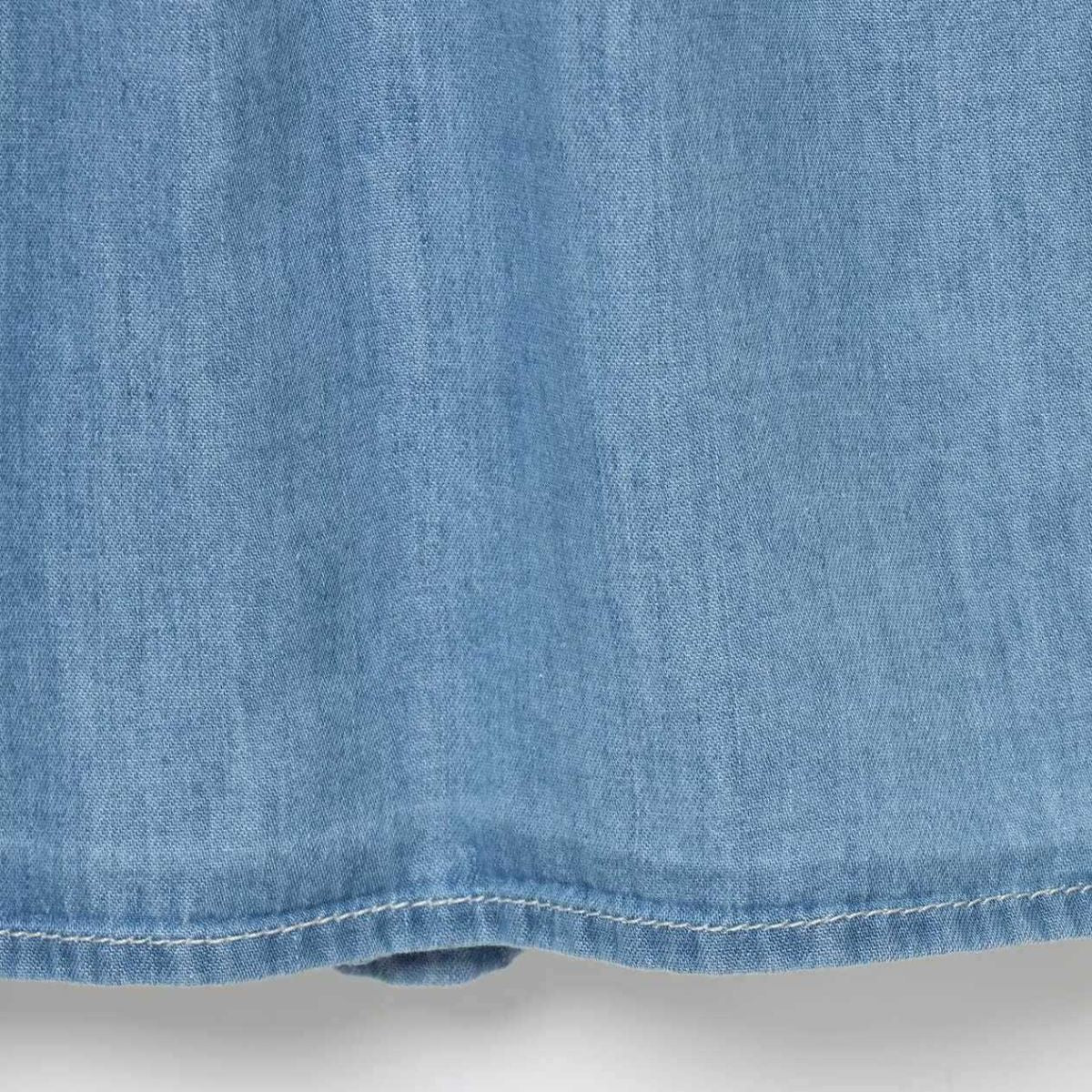 Spaghetti Straps Bow Denim Maxi Dress