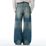 Vintage Light Wash Wide Leg High Rise Jeans