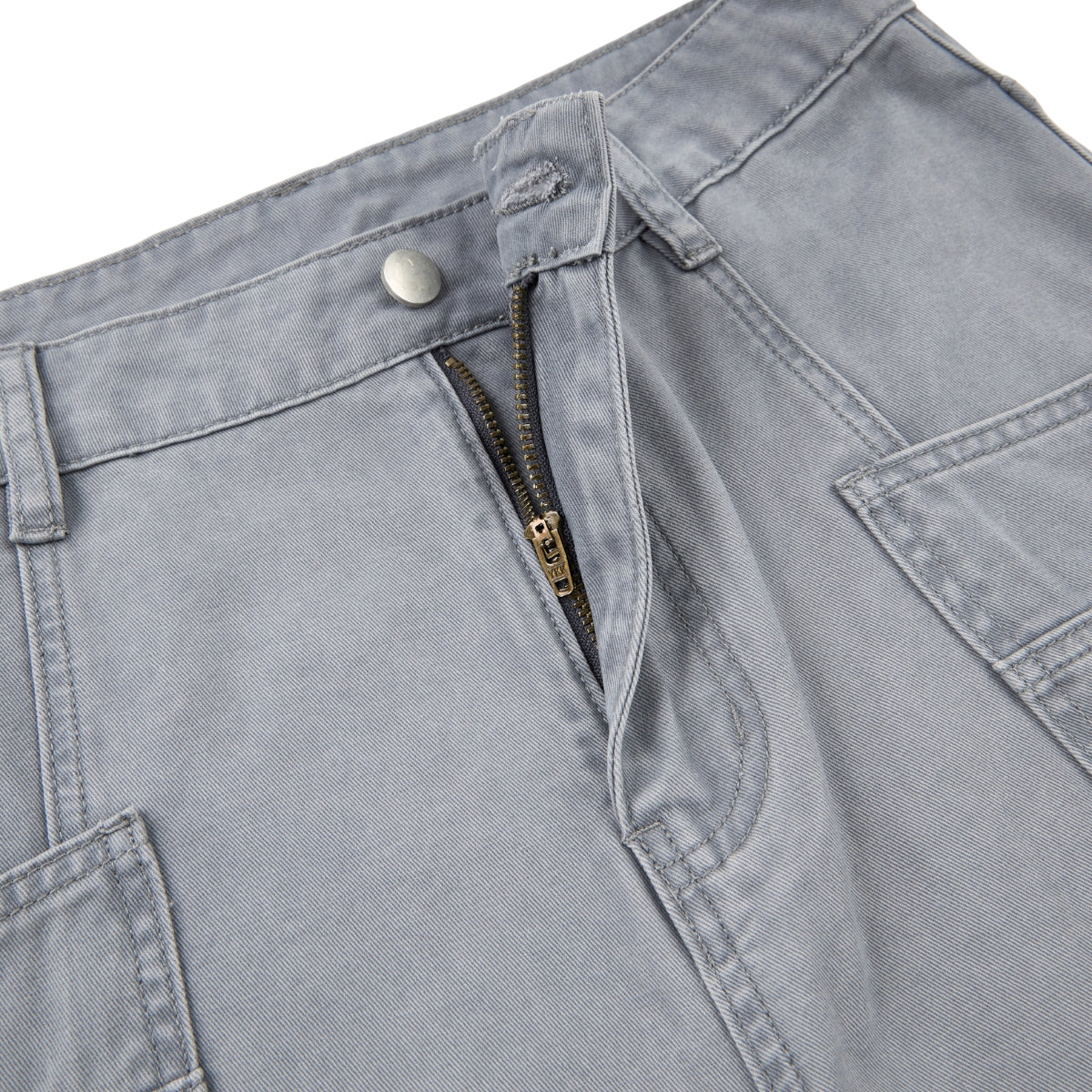 Vintage Washed Baggy Curved-Leg Cargo Pants