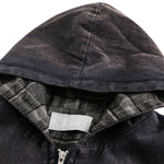 Unisex Retro Washed Layered Denim Jacket