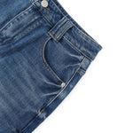 Vintage Washed A-Line Denim Midi Skirt
