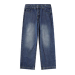 Vintage Washed Baggy Straight-Leg Denim Jeans
