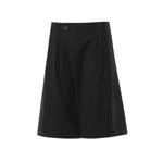 Vintage Asymmetrical Wide Leg Cropped Suit Shorts