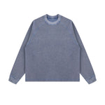 Washed Waffle Cotton Raglan Long Sleeve Tee 340G