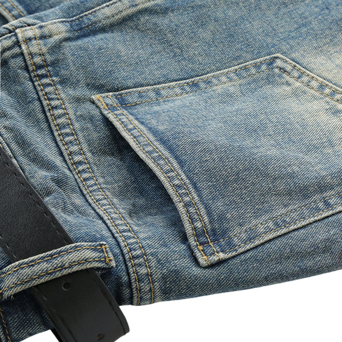 Halter Neck Belted Ripped Denim Mini Dress