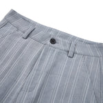 Vintage American Stripe Wide-Leg Curved Trousers