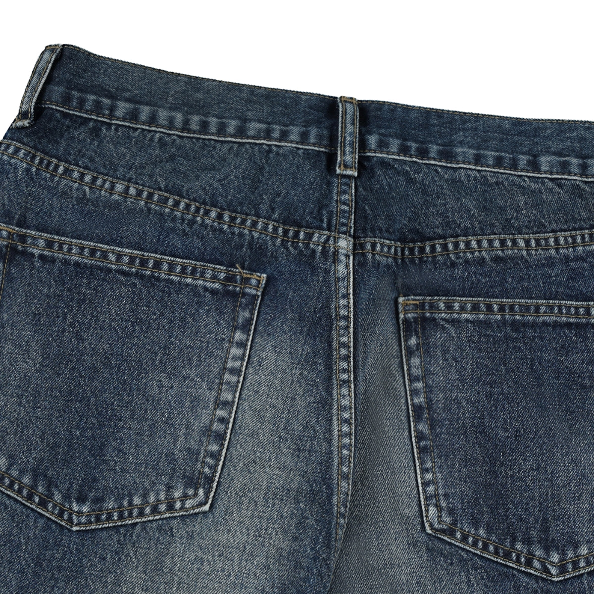 Blue Washed Baggy Cat Whisker Jeans