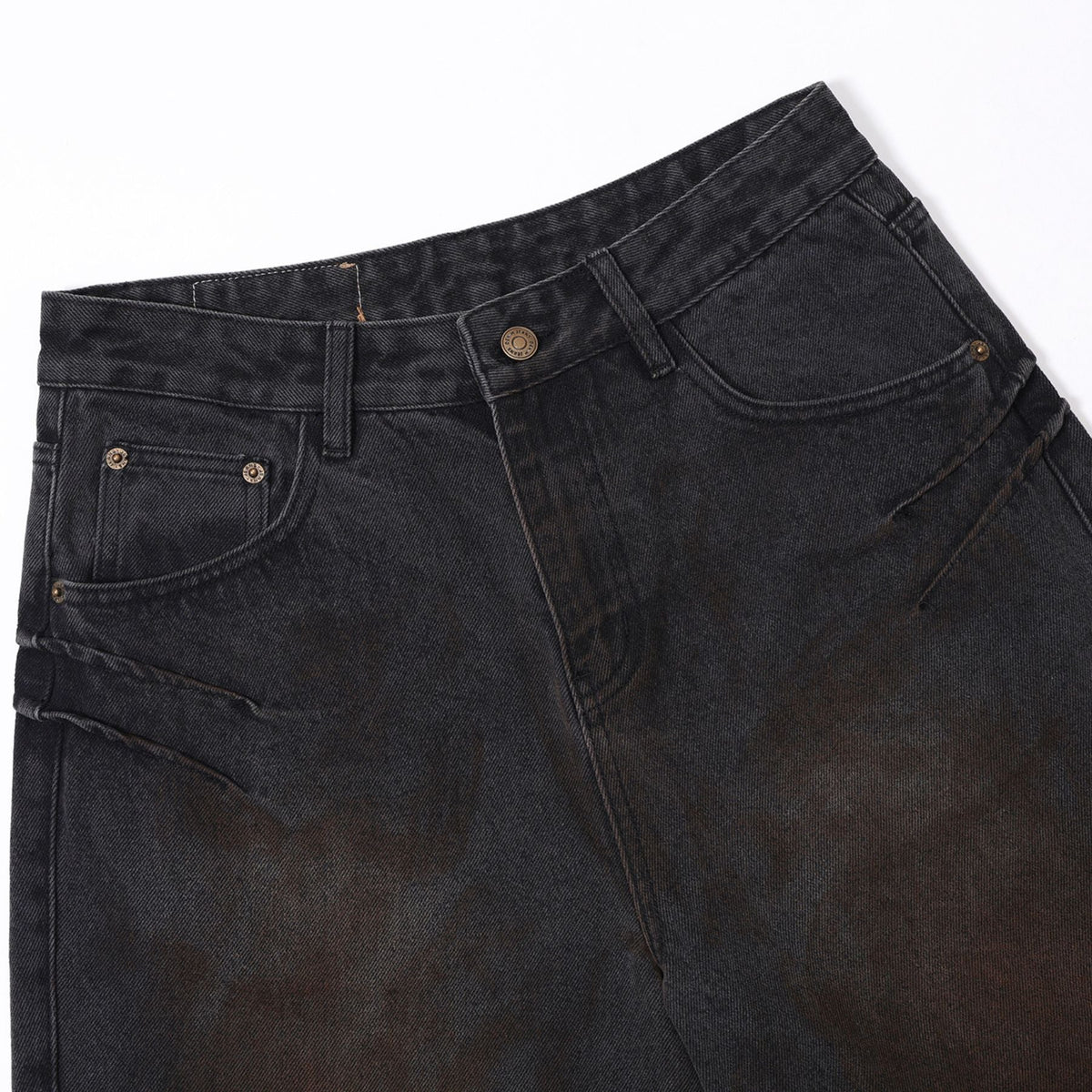 Heavyweight Wasteland Wrinkles Jeans-INNBLAC Fashion Apparel