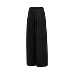 Relaxed Drawstring Wide Leg Casual Trousers