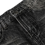 Vintage Washed Wide Leg Lightning Whisker Jeans