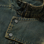 VintageWash Sleeveless Bomber Vest
