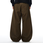 Loose Fit Straight Leg Patchwork Casual Comfort Pants