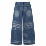 Vintage Slub Wash Barrel Leg Denim Jeans