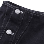 Unisex Textured Silhouette Slim Fit Workwear Denim Jacket