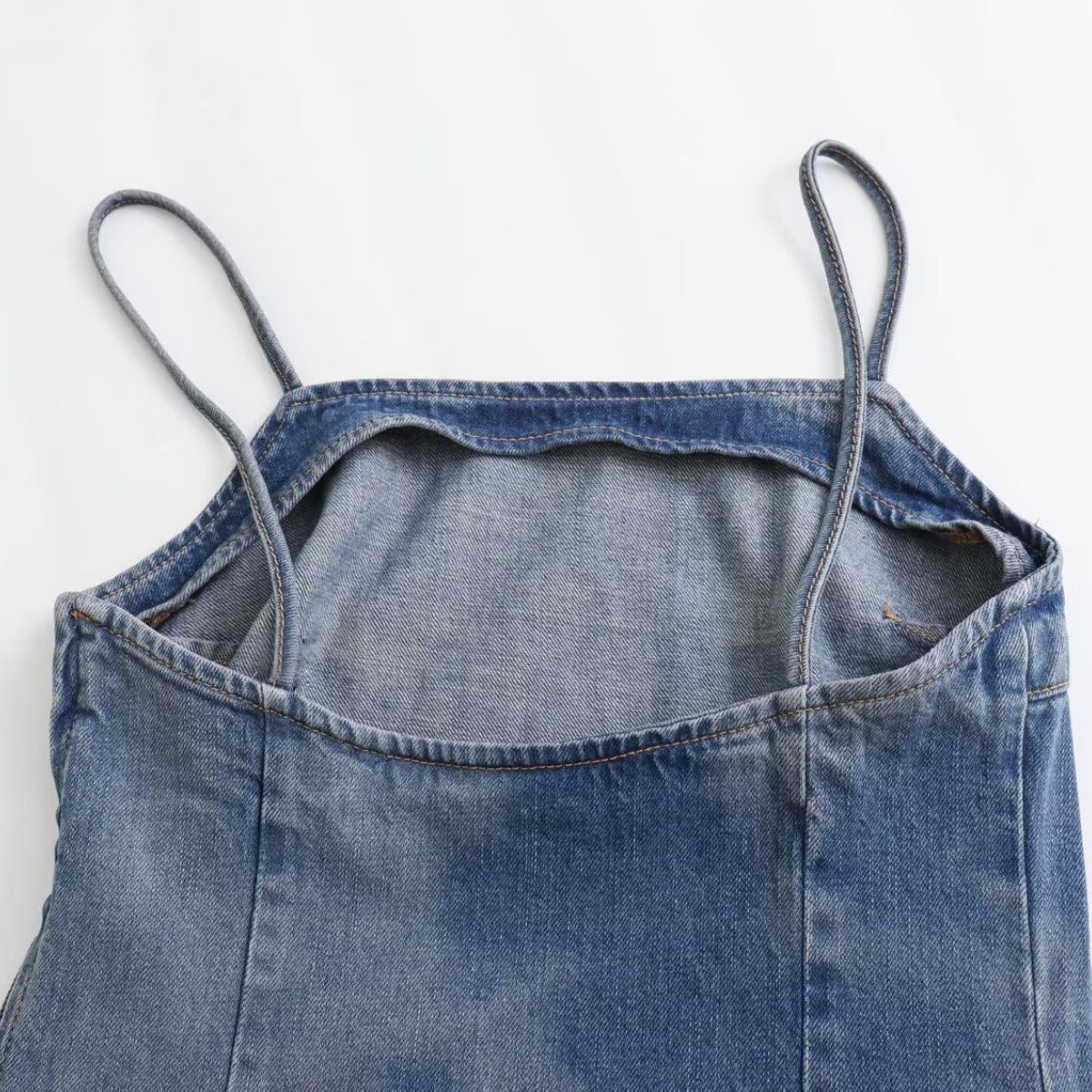 Lace Patchwork Denim Maxi Dress