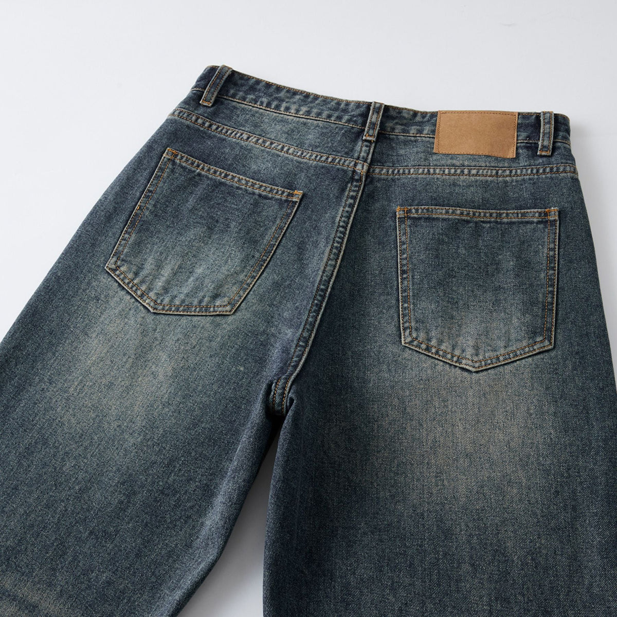 Vintage Washed Straight Leg Jeans-INNBLAC Fashion Apparel