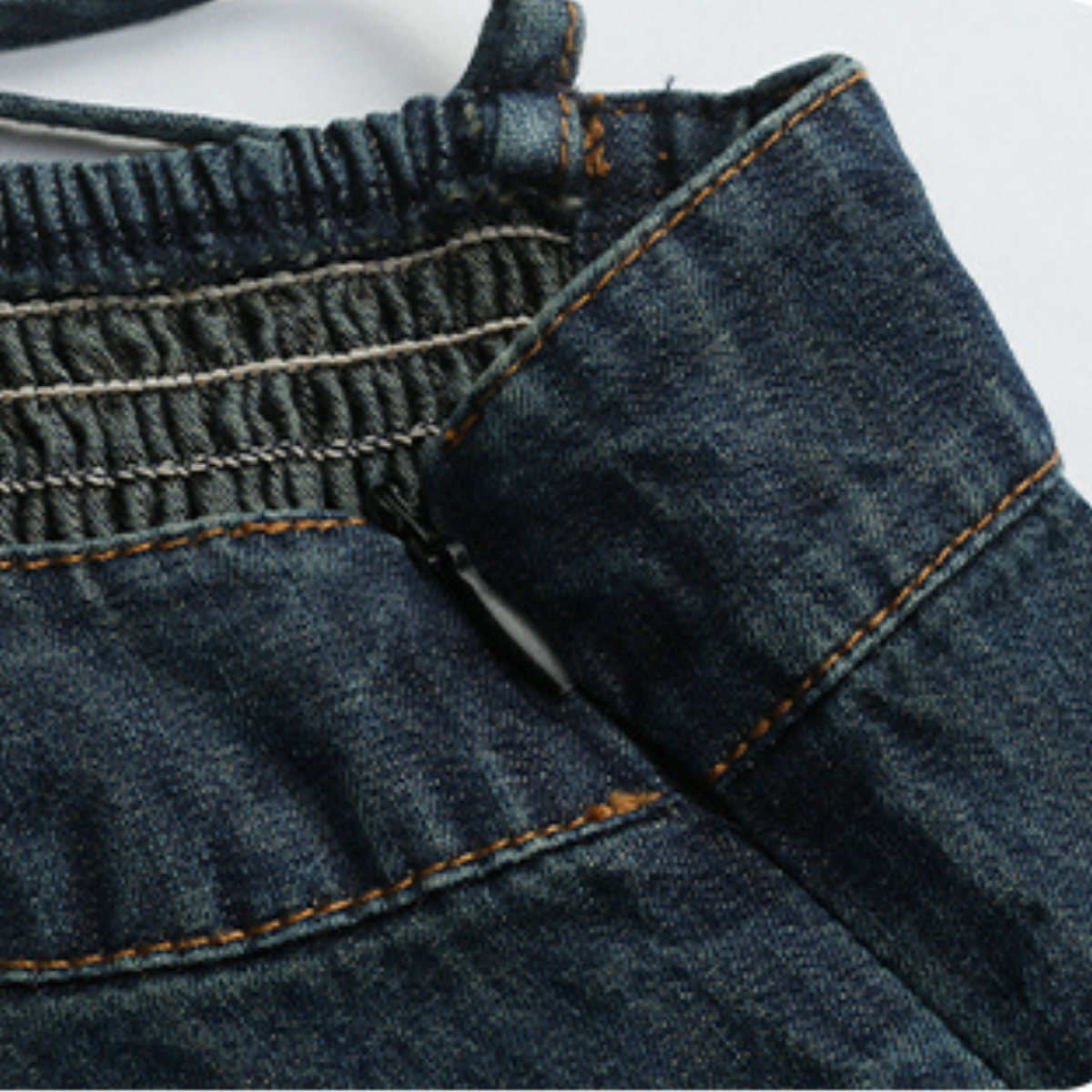 Women's Dark Denim Strappy Midi Dress