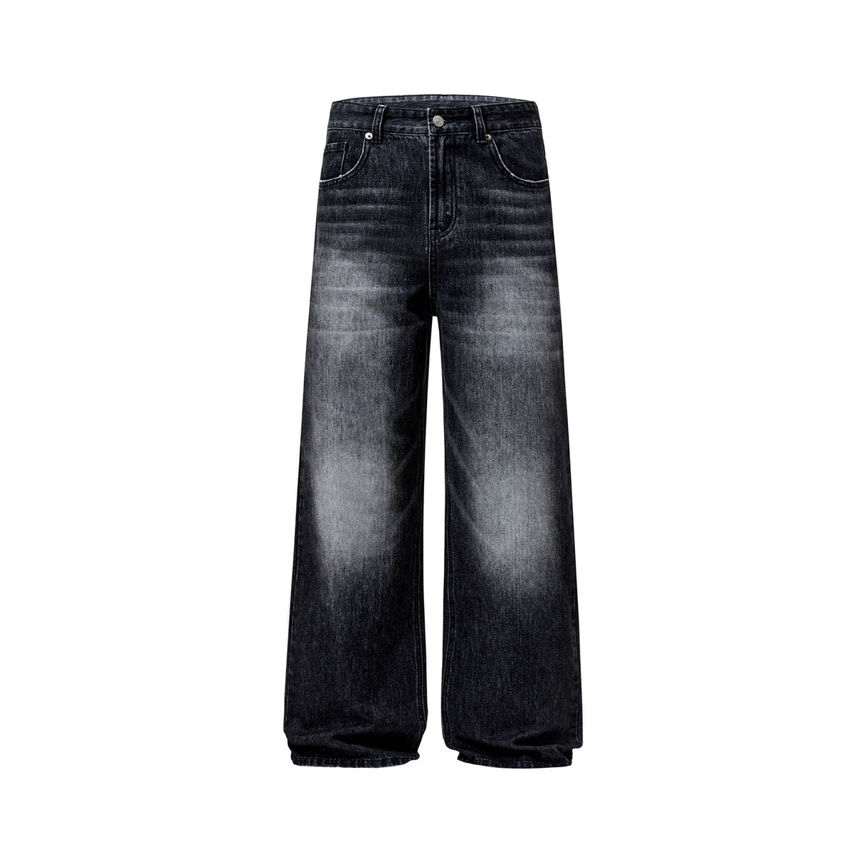 Vintage Wash Whiskers Baggy Jeans-INNBLAC Fashion Apparel