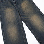 Vintage Washed Straight Leg Jeans-INNBLAC Fashion Apparel