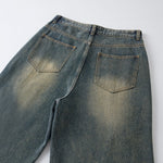 Vintage Washed Straight Leg Jeans-INNBLAC Fashion Apparel