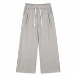 Quiet Luxury Old Money Style 320G Flower-Sand Straight-Leg Trousers