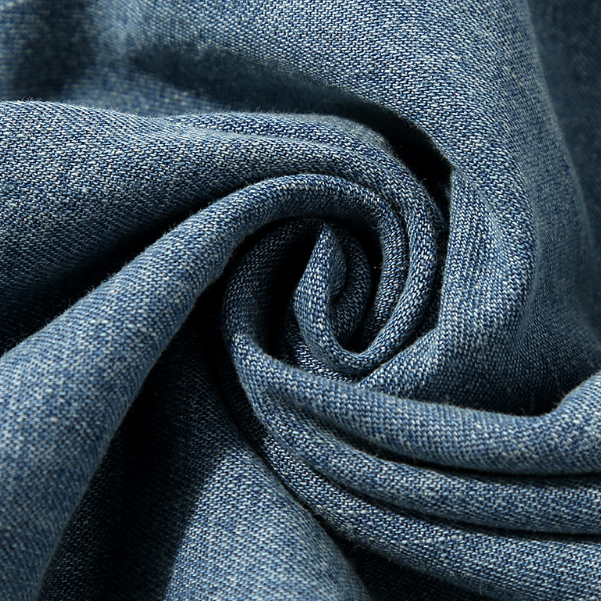 Button-Front Sleeveless Denim Belted Shirt Dress