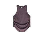 Washed Pleated Waist Crop Tank-INNBLAC Fashion Apparel