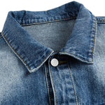 Men's Heavy Washed Vintage Loose Large Size Denim Jacket