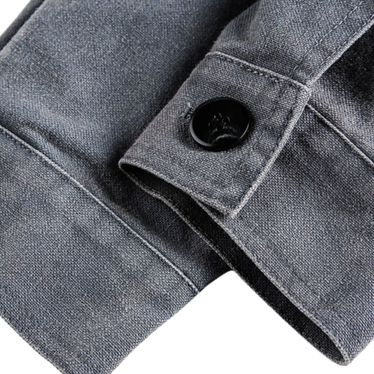 Vintage Washed Canvas Barn-style Loose-fitting Denim Jacket