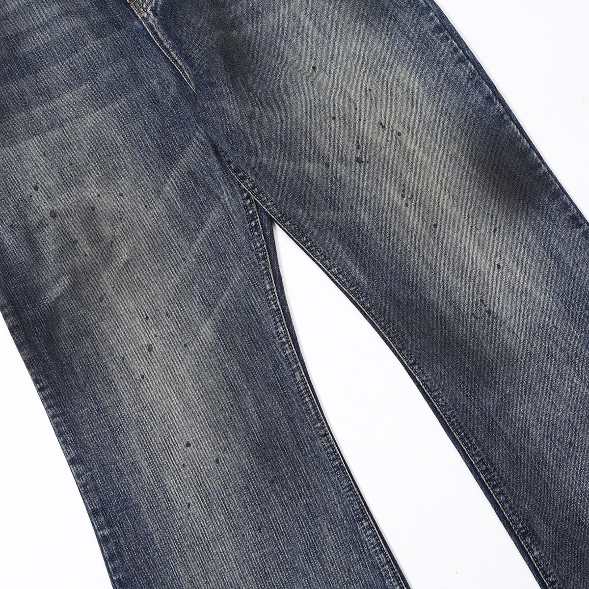 Ink Splatter Whiskers Bootcut Jeans-INNBLAC Fashion Apparel