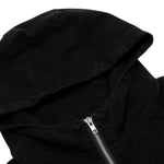 Vintage Washed Hooded Denim Work Jacket for Men