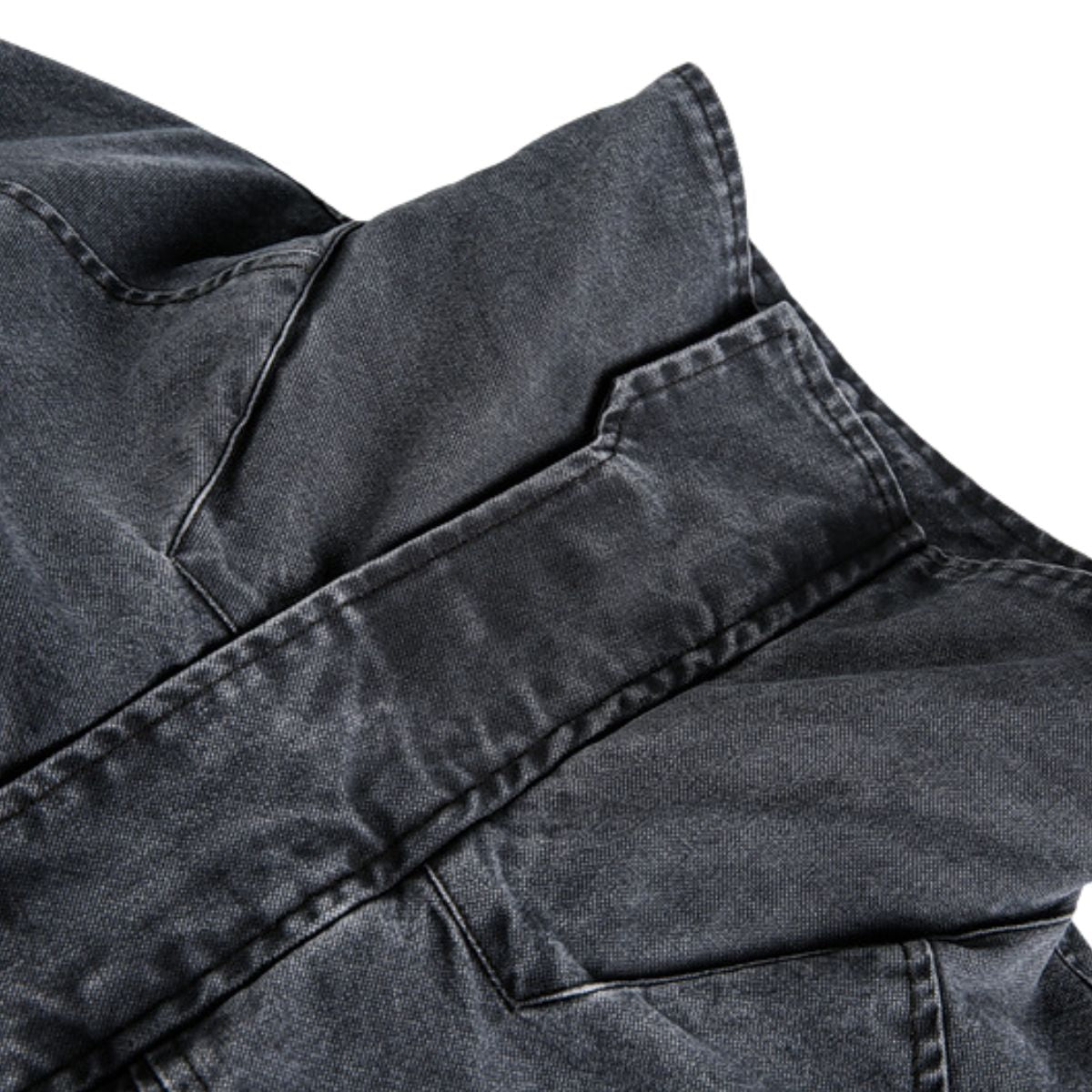 Stand Collar Vintage Washed Short-sleeved Denim Baseball Jacket