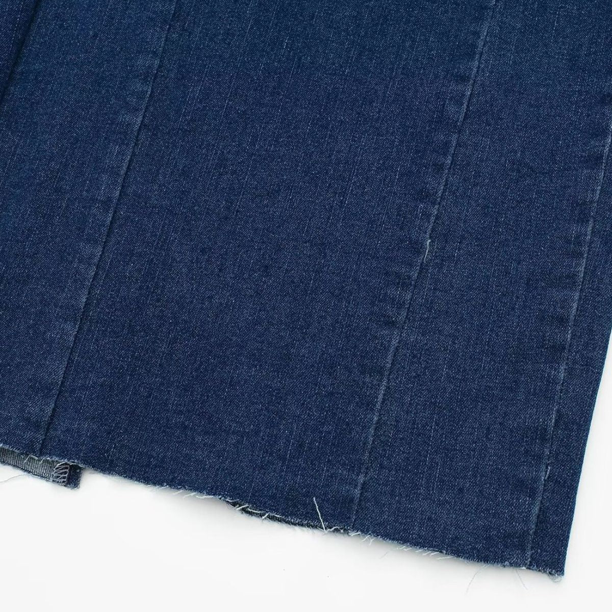 Split U Neck Denim Cami Maxi Dress