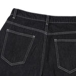Plaid Cuff Baggy Jeans